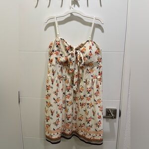 White Flower Tank Top Dress (XXL)